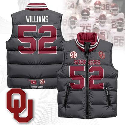 Oklahoma Sooners Unisex Puffer Vest