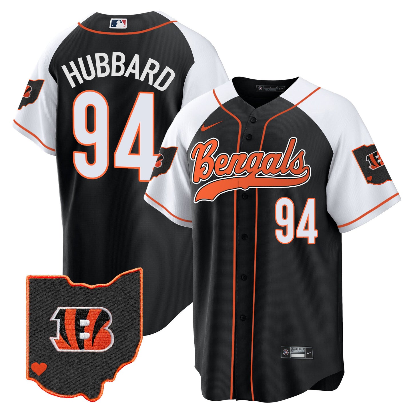 Men's Bengals Ohio Patch Baseball Jersey - All Stitched