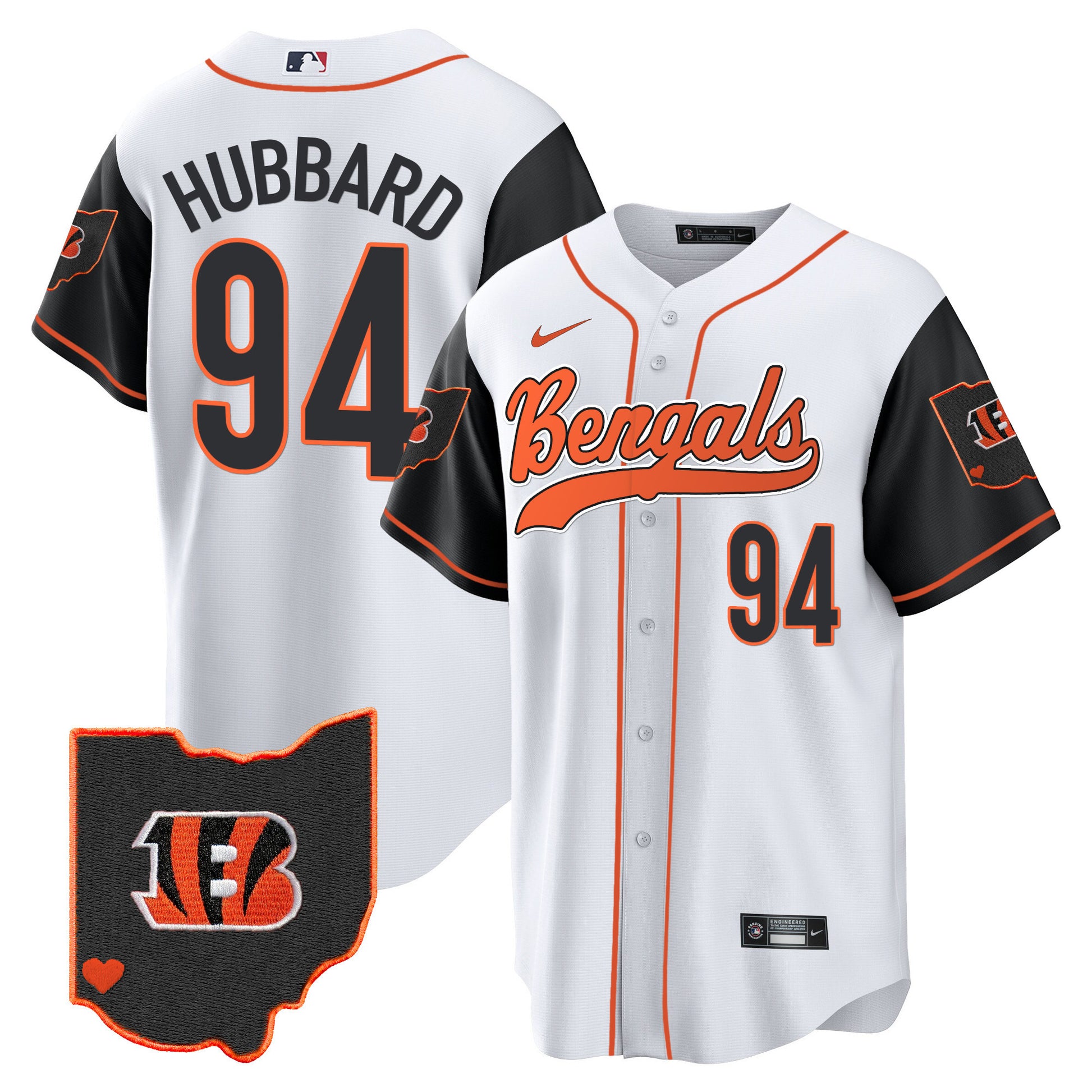 Men's Bengals Ohio Patch Baseball Jersey - All Stitched