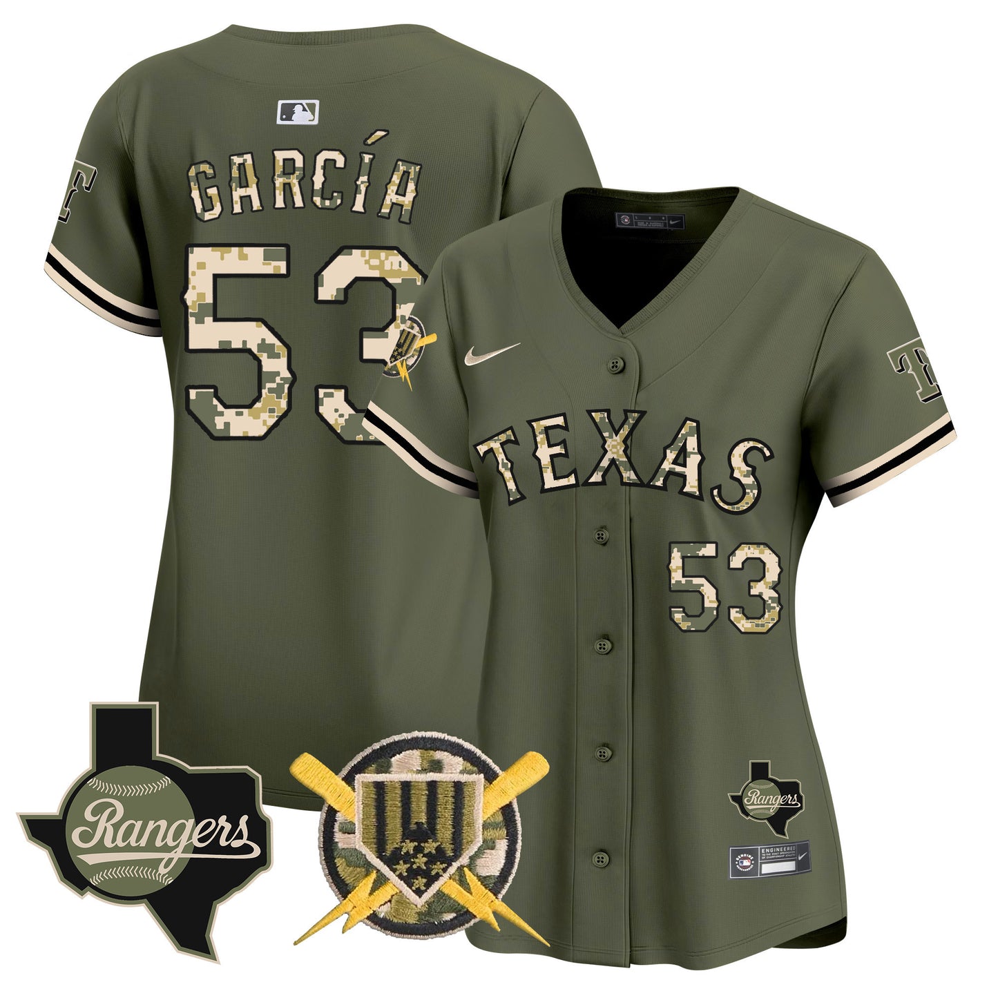 Women's Texas Rangers Armed Forces Day Vapor Premier Limited Jersey - All Stitched