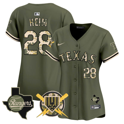 Women's Texas Rangers Armed Forces Day Vapor Premier Limited Jersey - All Stitched