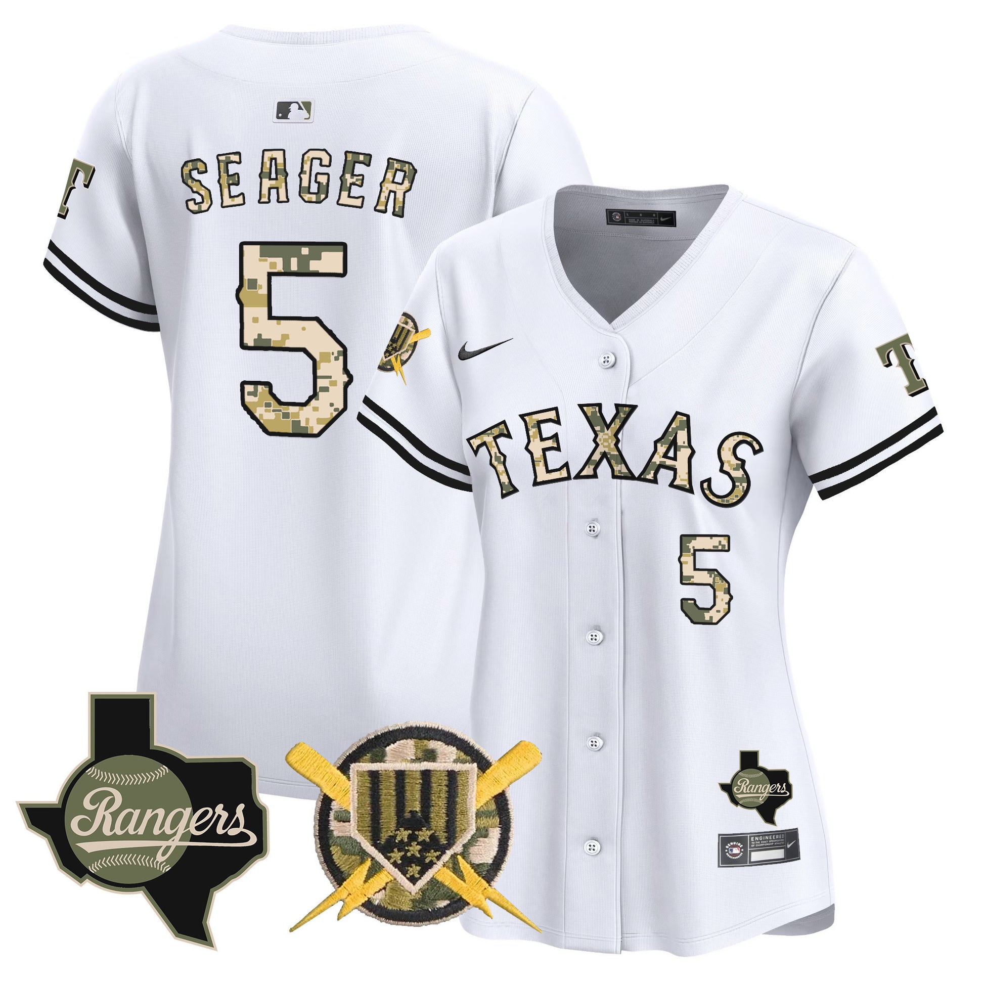 Women's Texas Rangers Armed Forces Day Vapor Premier Limited Jersey - All Stitched
