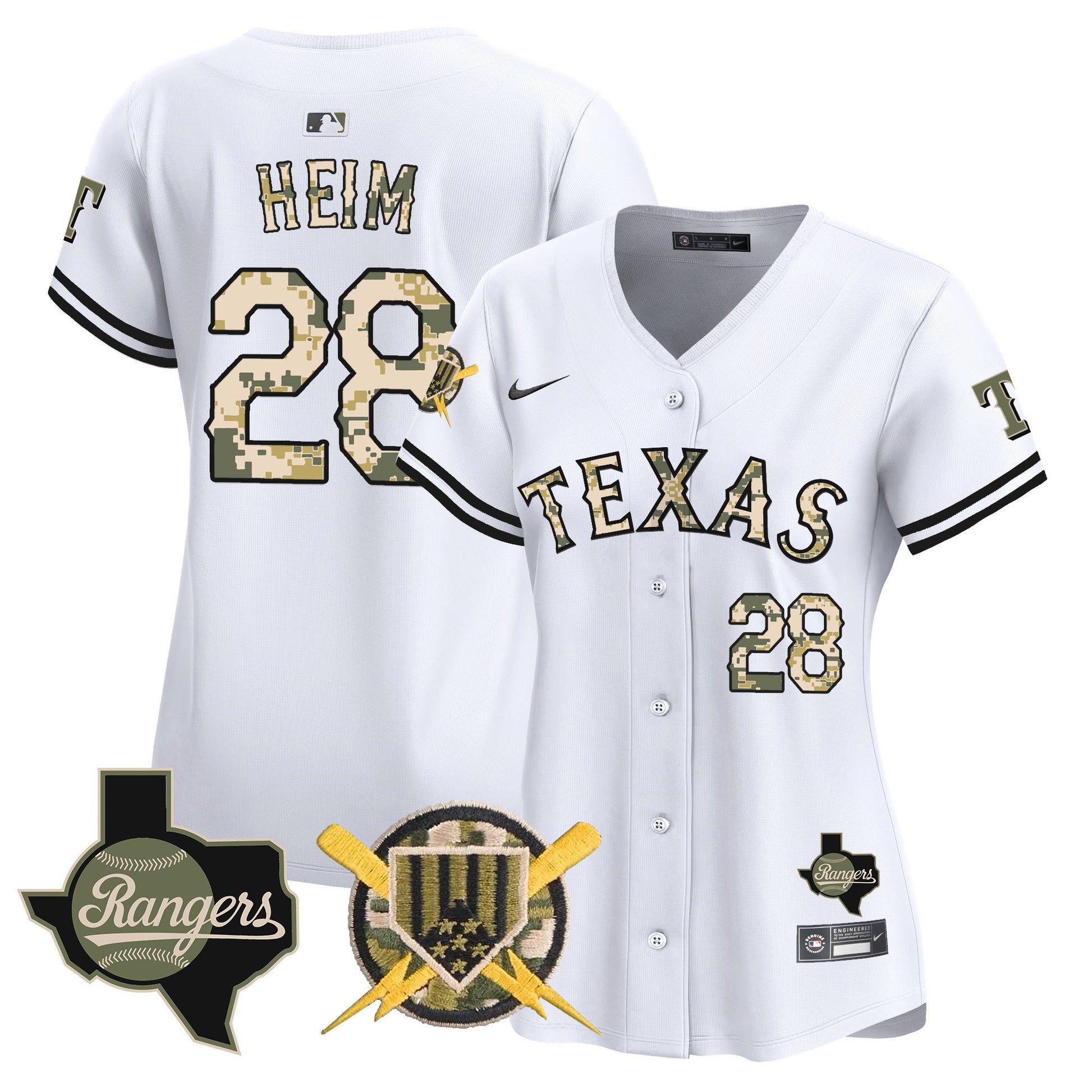 Women's Texas Rangers Armed Forces Day Vapor Premier Limited Jersey - All Stitched