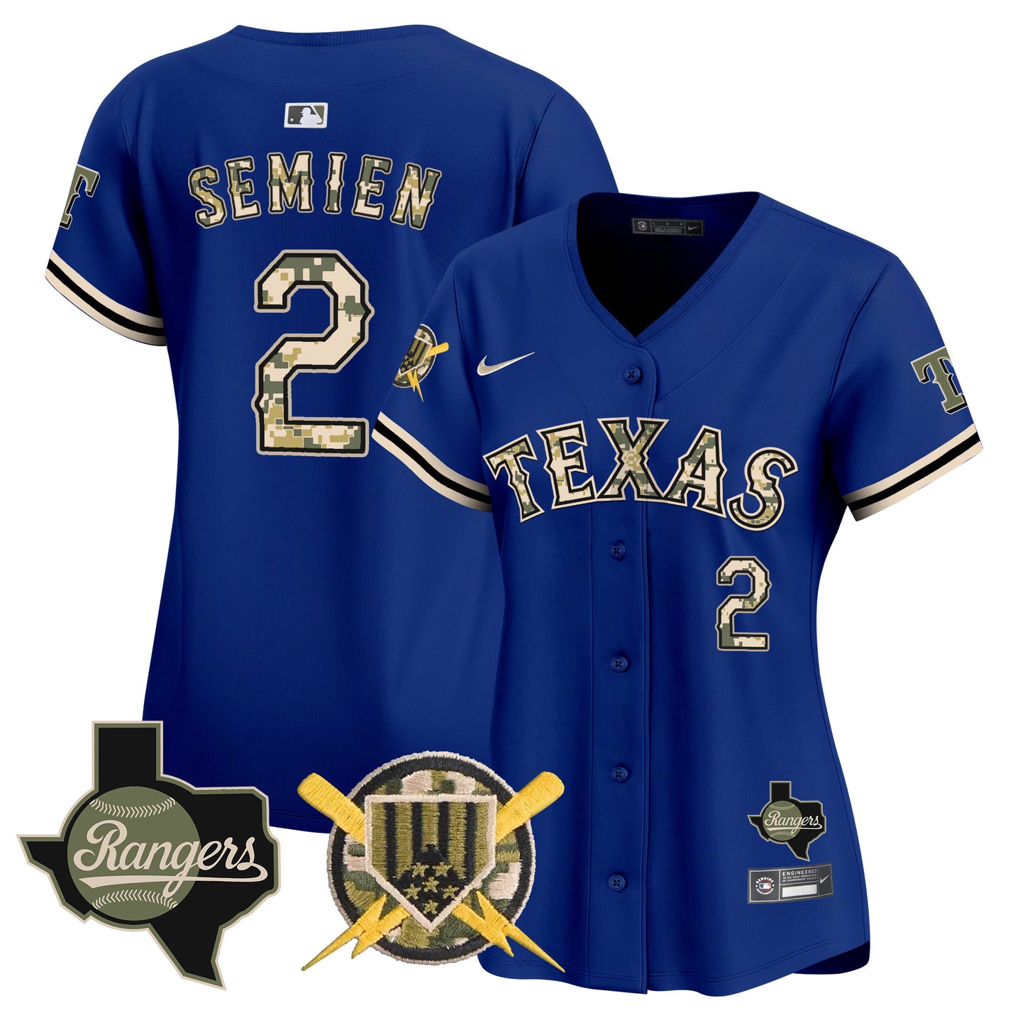 Women's Texas Rangers Armed Forces Day Vapor Premier Limited Jersey - All Stitched