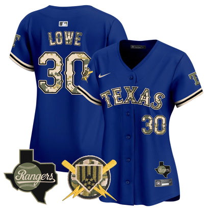Women's Texas Rangers Armed Forces Day Vapor Premier Limited Jersey - All Stitched