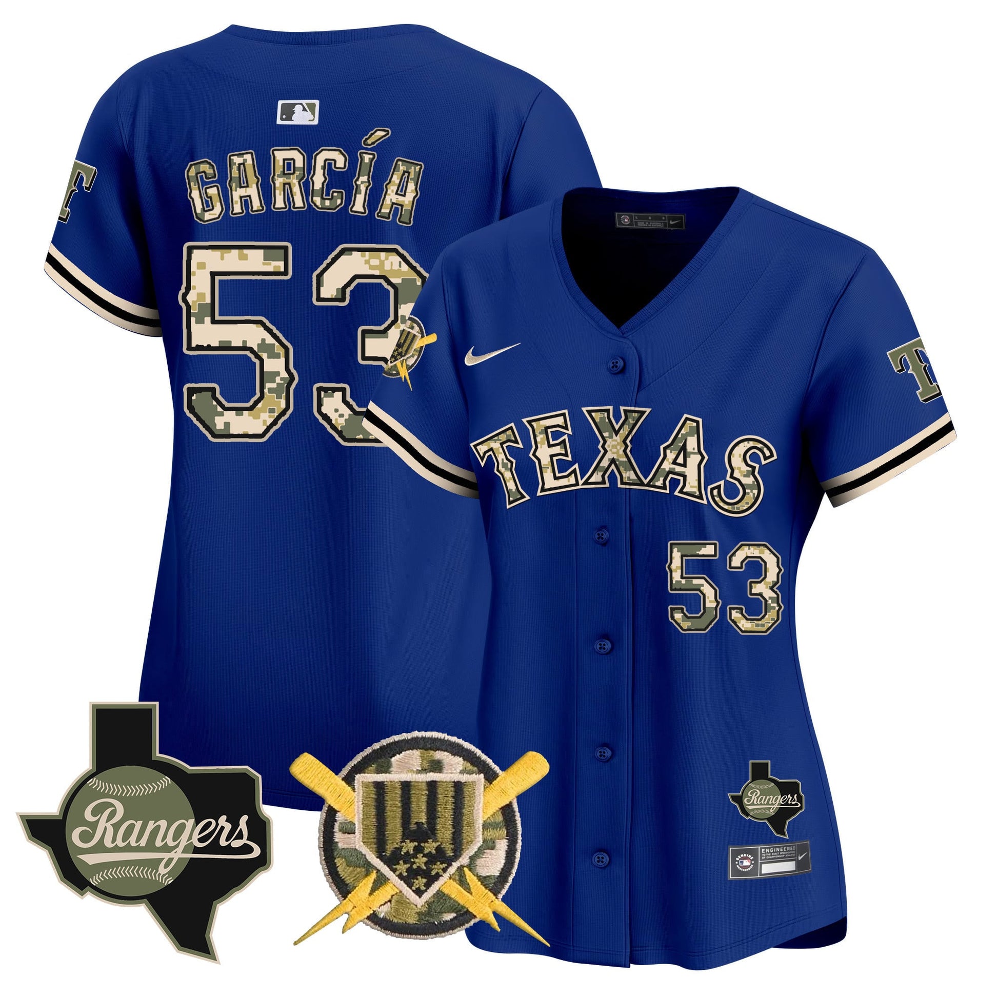 Women's Texas Rangers Armed Forces Day Vapor Premier Limited Jersey - All Stitched
