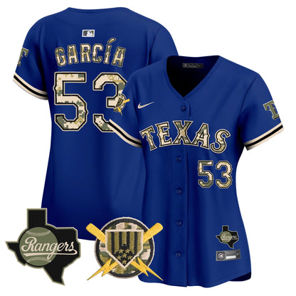 Women's Texas Rangers Armed Forces Day Vapor Premier Limited Jersey - All Stitched