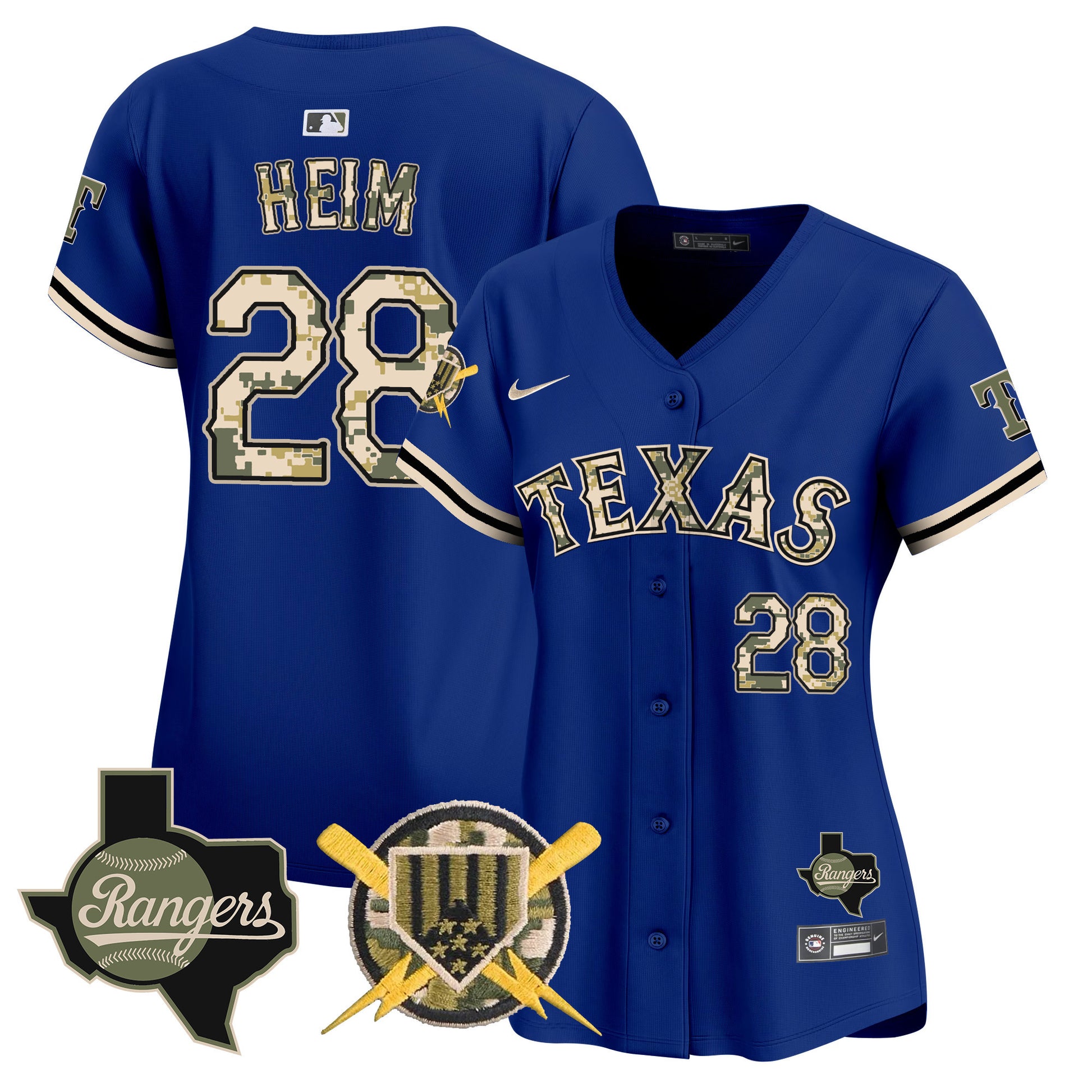 Women's Texas Rangers Armed Forces Day Vapor Premier Limited Jersey - All Stitched