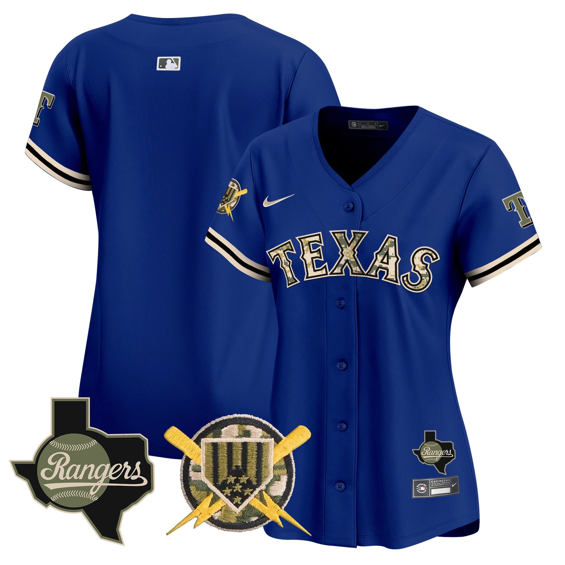 Women's Texas Rangers Armed Forces Day Vapor Premier Limited Jersey - All Stitched