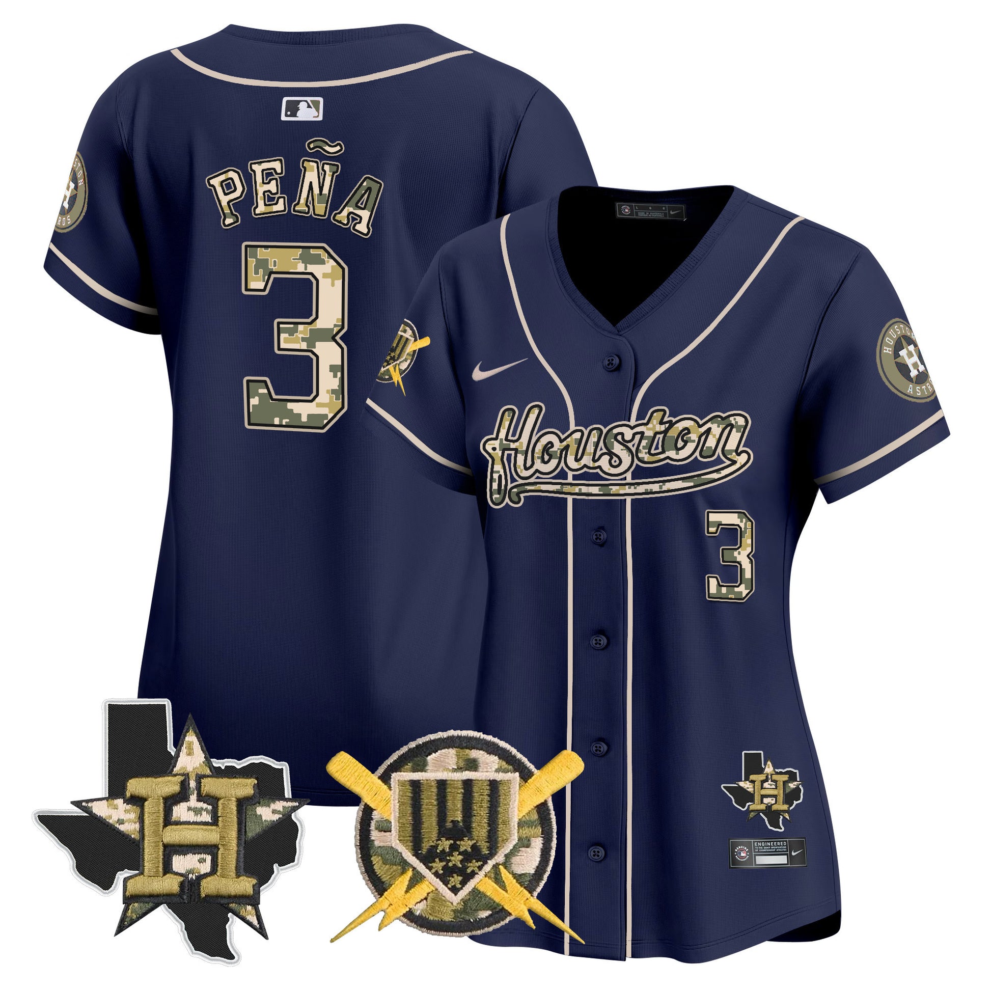 Women's Astros Armed Forces Day Vapor Premier Limited Jersey - All Stitched