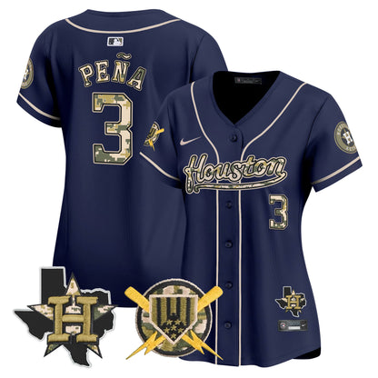 Women's Astros Armed Forces Day Vapor Premier Limited Jersey - All Stitched