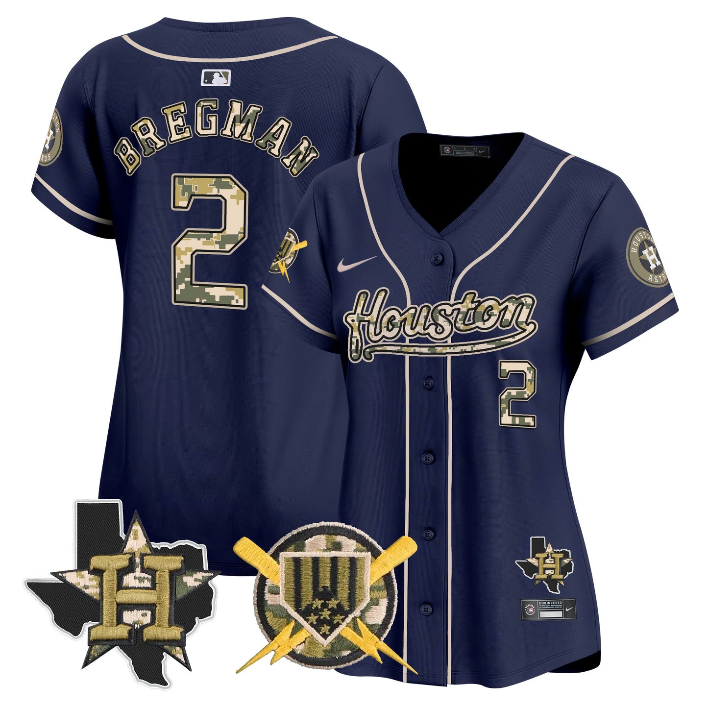Women's Astros Armed Forces Day Vapor Premier Limited Jersey - All Stitched