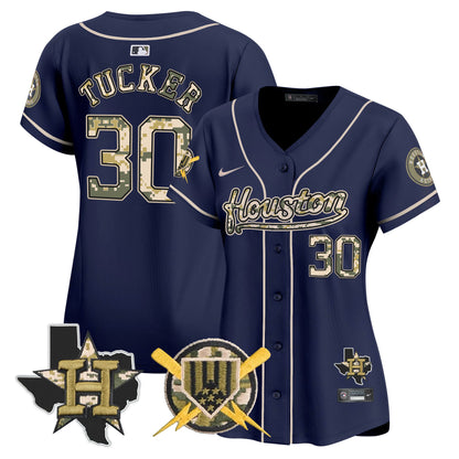 Women's Astros Armed Forces Day Vapor Premier Limited Jersey - All Stitched