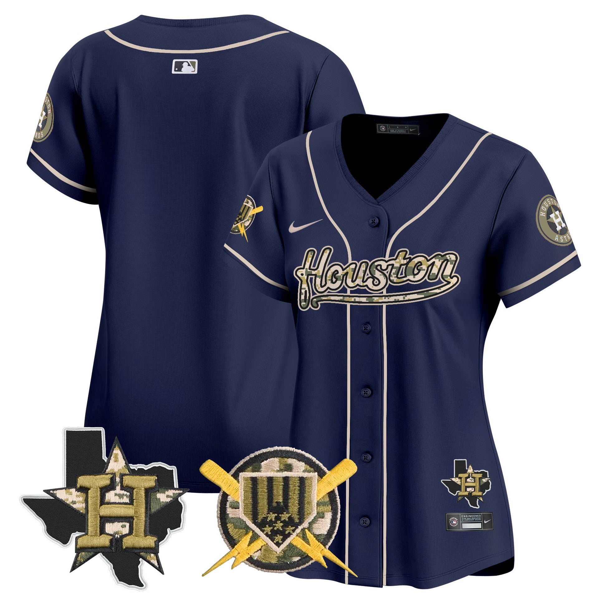 Women's Astros Armed Forces Day Vapor Premier Limited Jersey - All Stitched