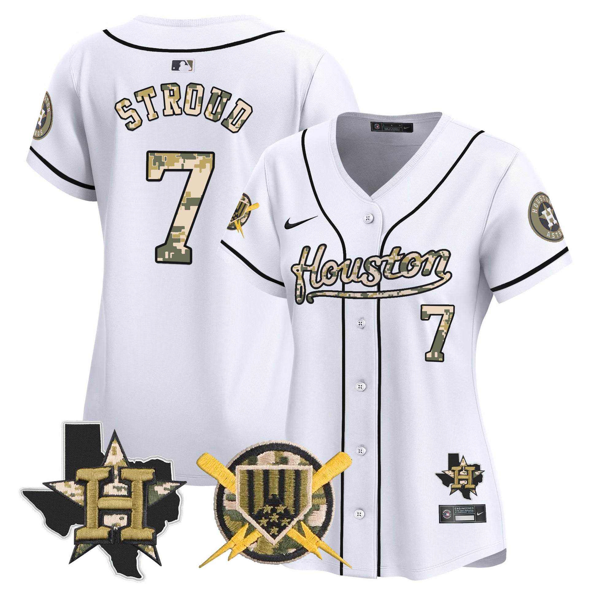 Women's Astros Armed Forces Day Vapor Premier Limited Jersey - All Stitched