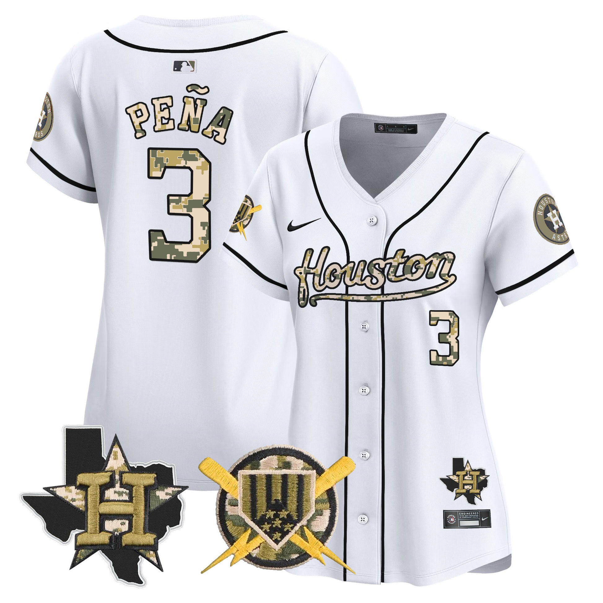 Women's Astros Armed Forces Day Vapor Premier Limited Jersey - All Stitched