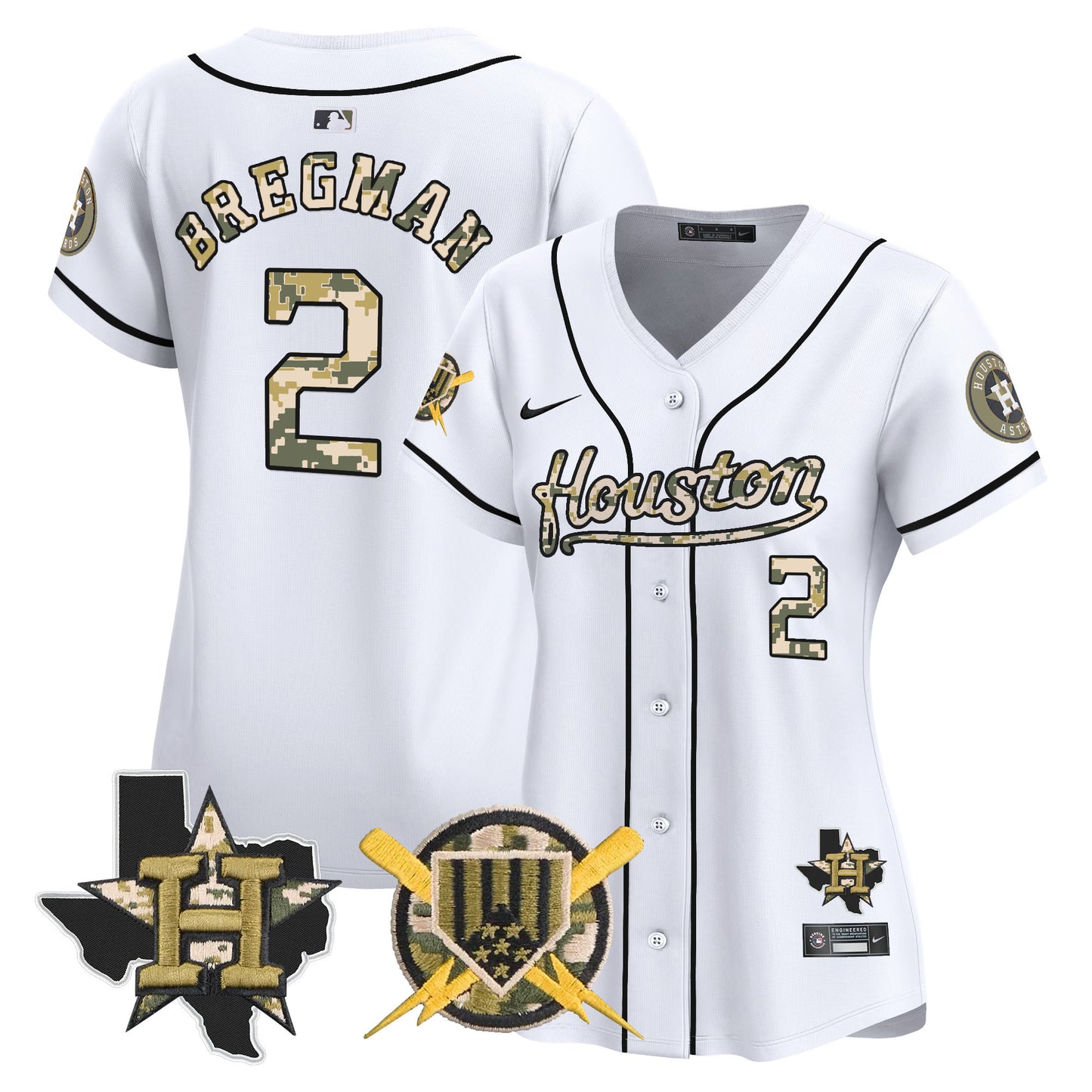 Women's Astros Armed Forces Day Vapor Premier Limited Jersey - All Stitched