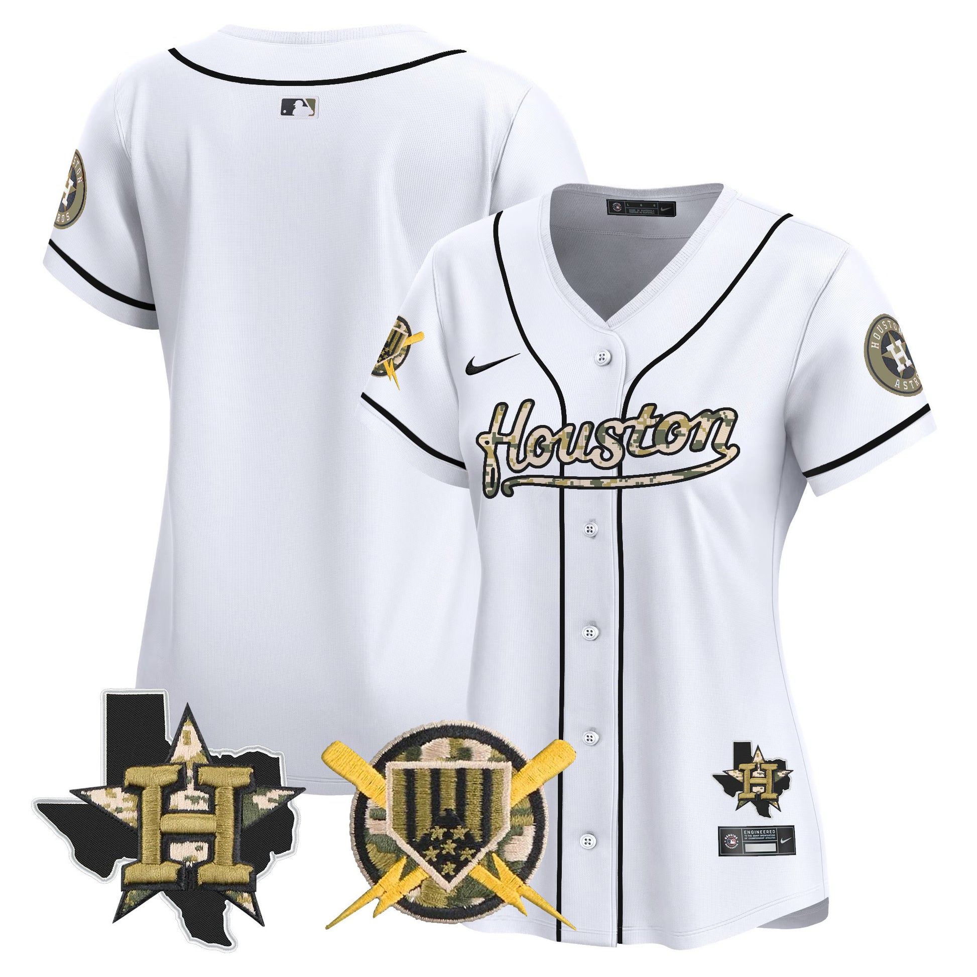 Women's Astros Armed Forces Day Vapor Premier Limited Jersey - All Stitched