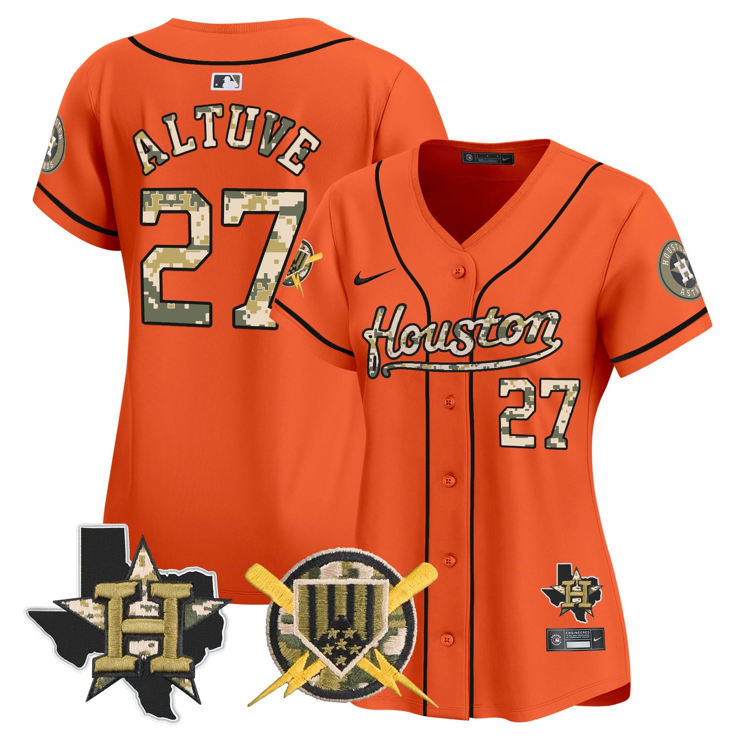Women's Astros Armed Forces Day Vapor Premier Limited Jersey - All Stitched
