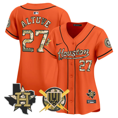 Women's Astros Armed Forces Day Vapor Premier Limited Jersey - All Stitched