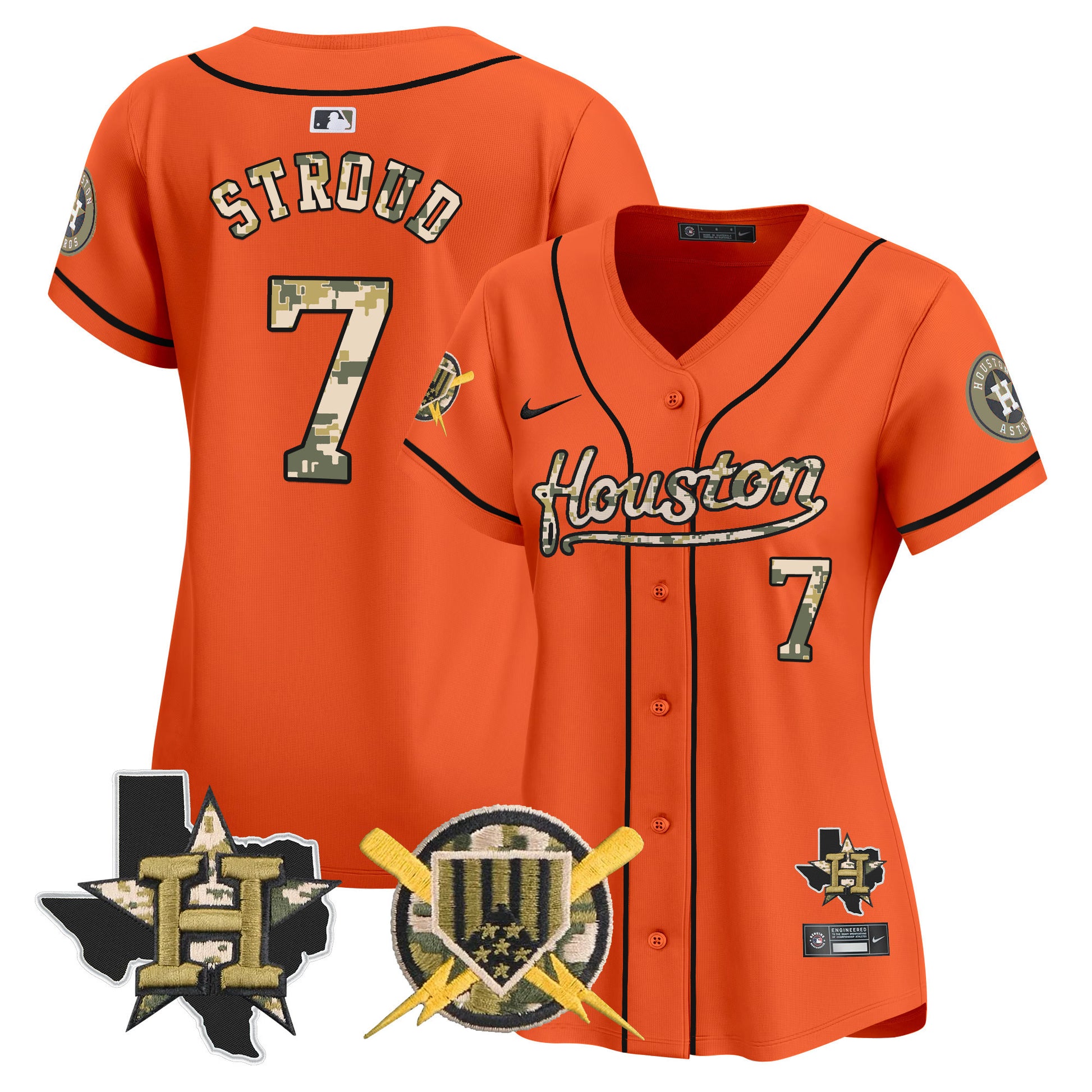 Women's Astros Armed Forces Day Vapor Premier Limited Jersey - All Stitched