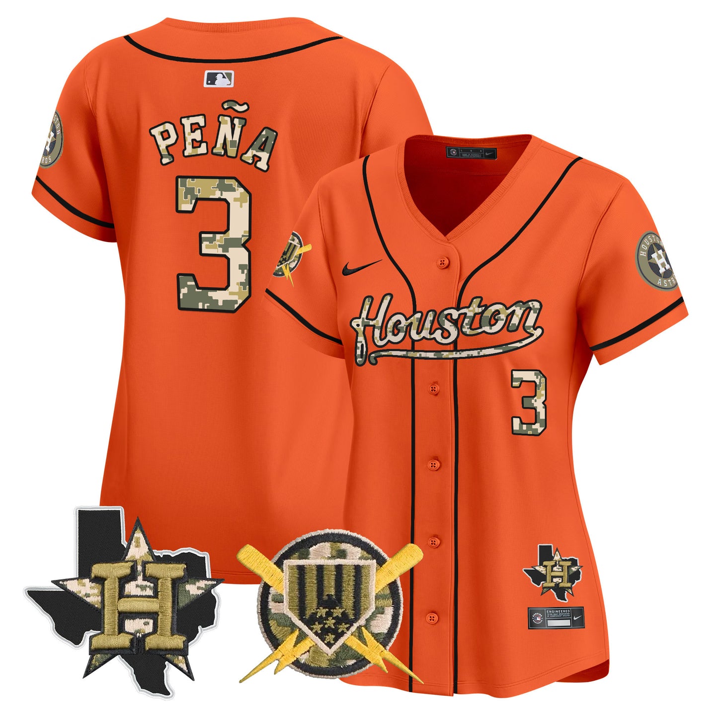 Women's Astros Armed Forces Day Vapor Premier Limited Jersey - All Stitched