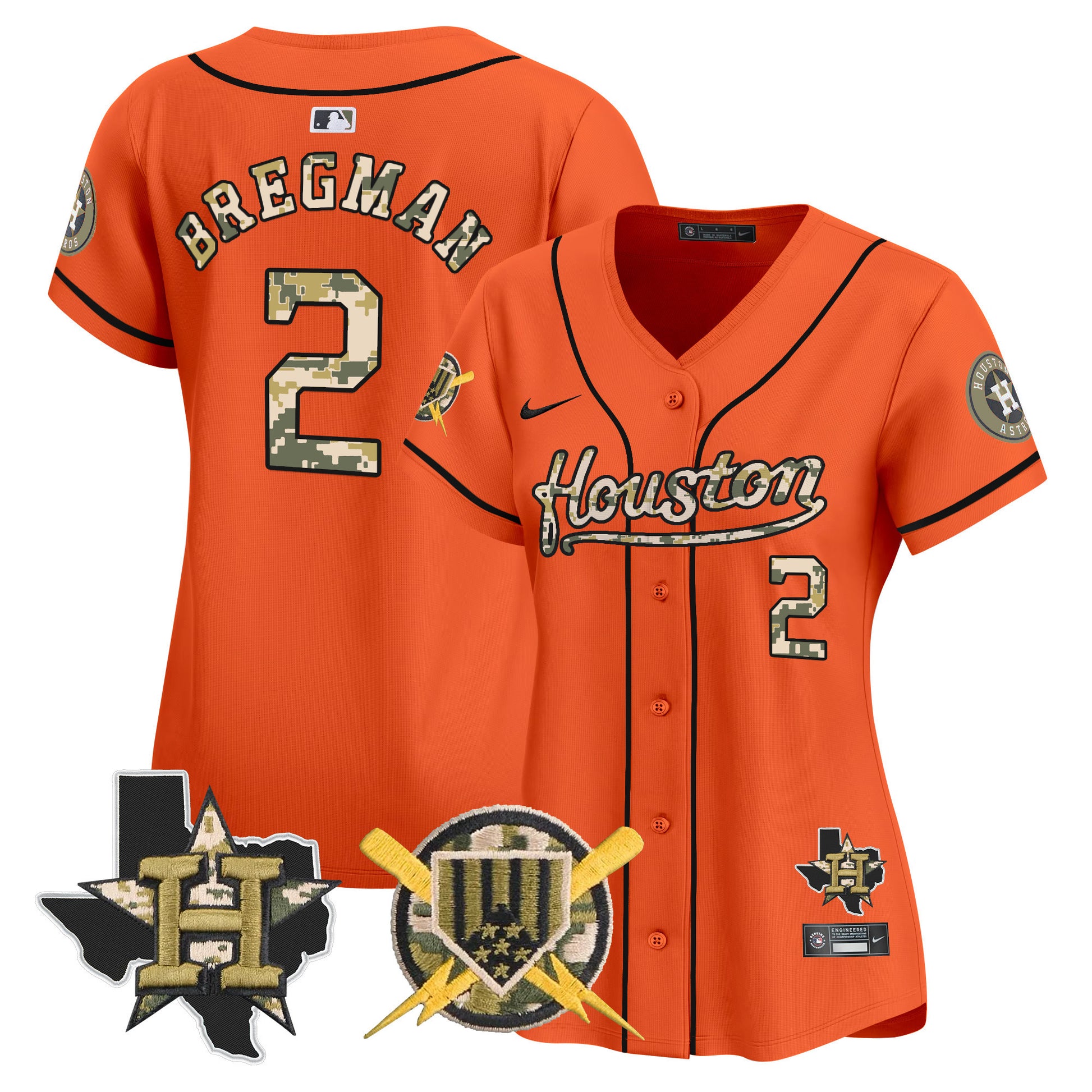 Women's Astros Armed Forces Day Vapor Premier Limited Jersey - All Stitched