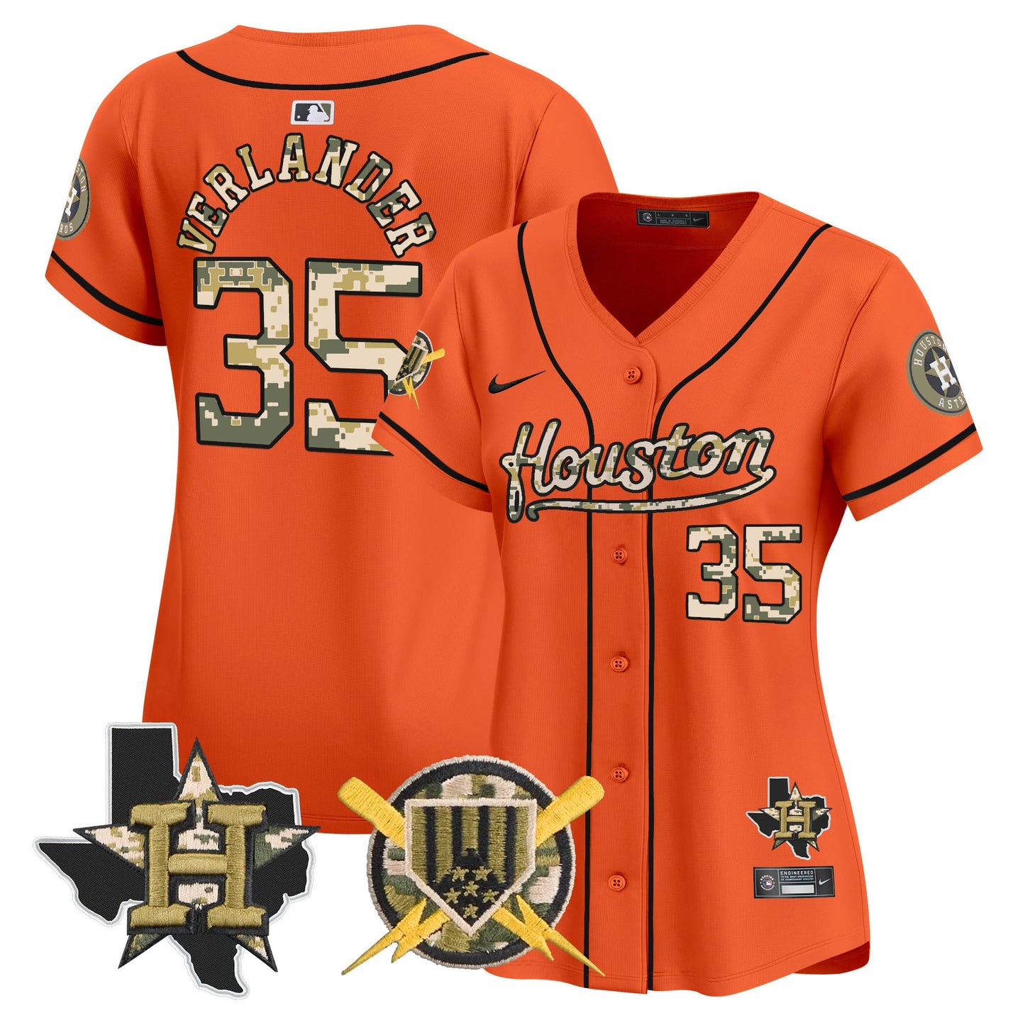 Women's Astros Armed Forces Day Vapor Premier Limited Jersey - All Stitched