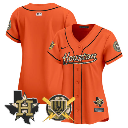 Women's Astros Armed Forces Day Vapor Premier Limited Jersey - All Stitched