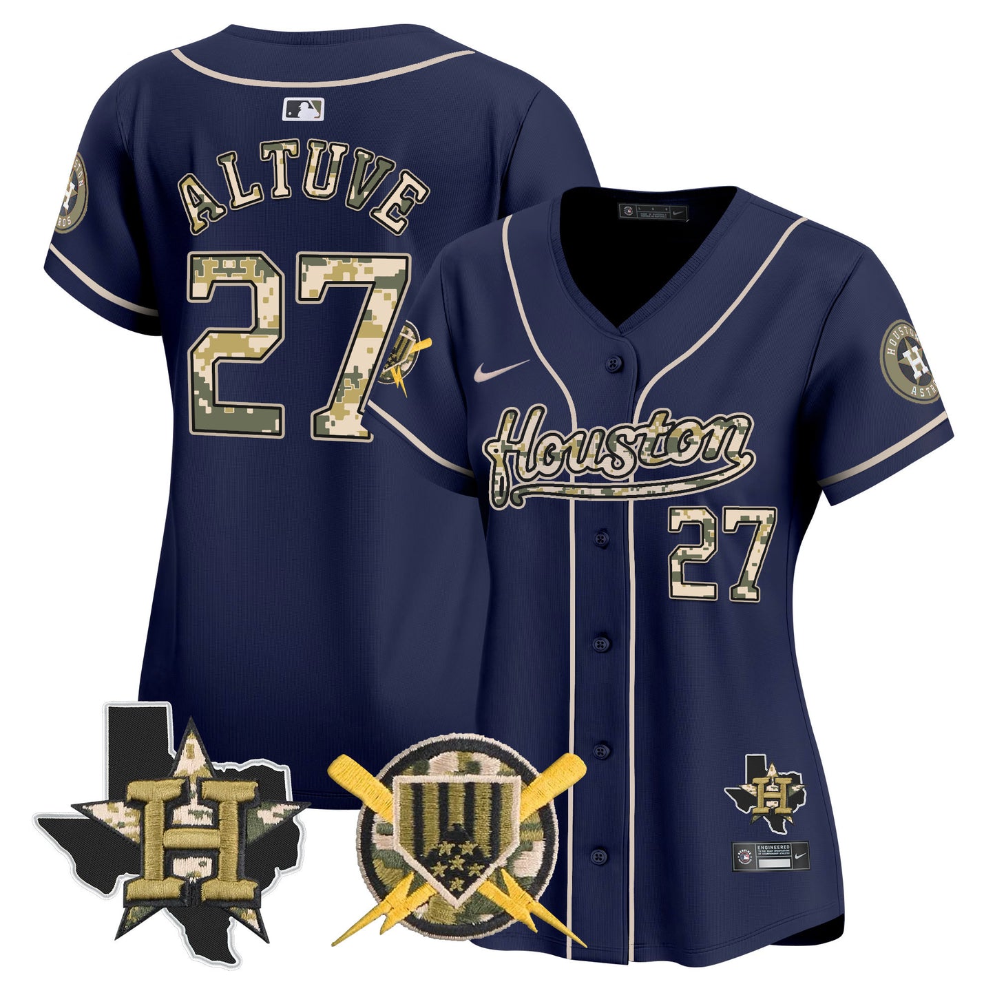 Women's Astros Armed Forces Day Vapor Premier Limited Jersey - All Stitched