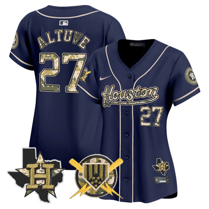 Women's Astros Armed Forces Day Vapor Premier Limited Jersey - All Stitched