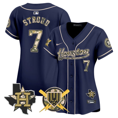 Women's Astros Armed Forces Day Vapor Premier Limited Jersey - All Stitched