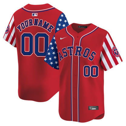 Astros 2024 Independence Day Vapor Premier Limited Custom Jersey - All Stitched