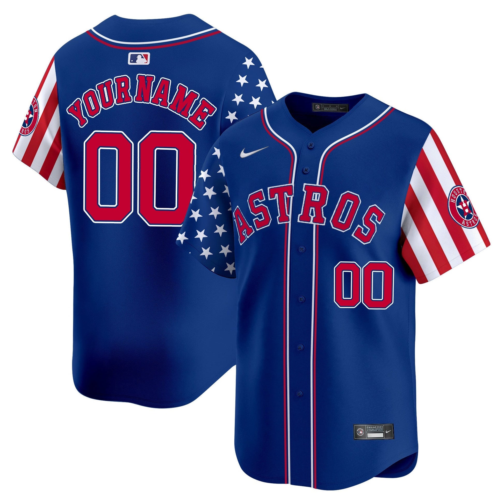 Astros 2024 Independence Day Vapor Premier Limited Custom Jersey - All Stitched