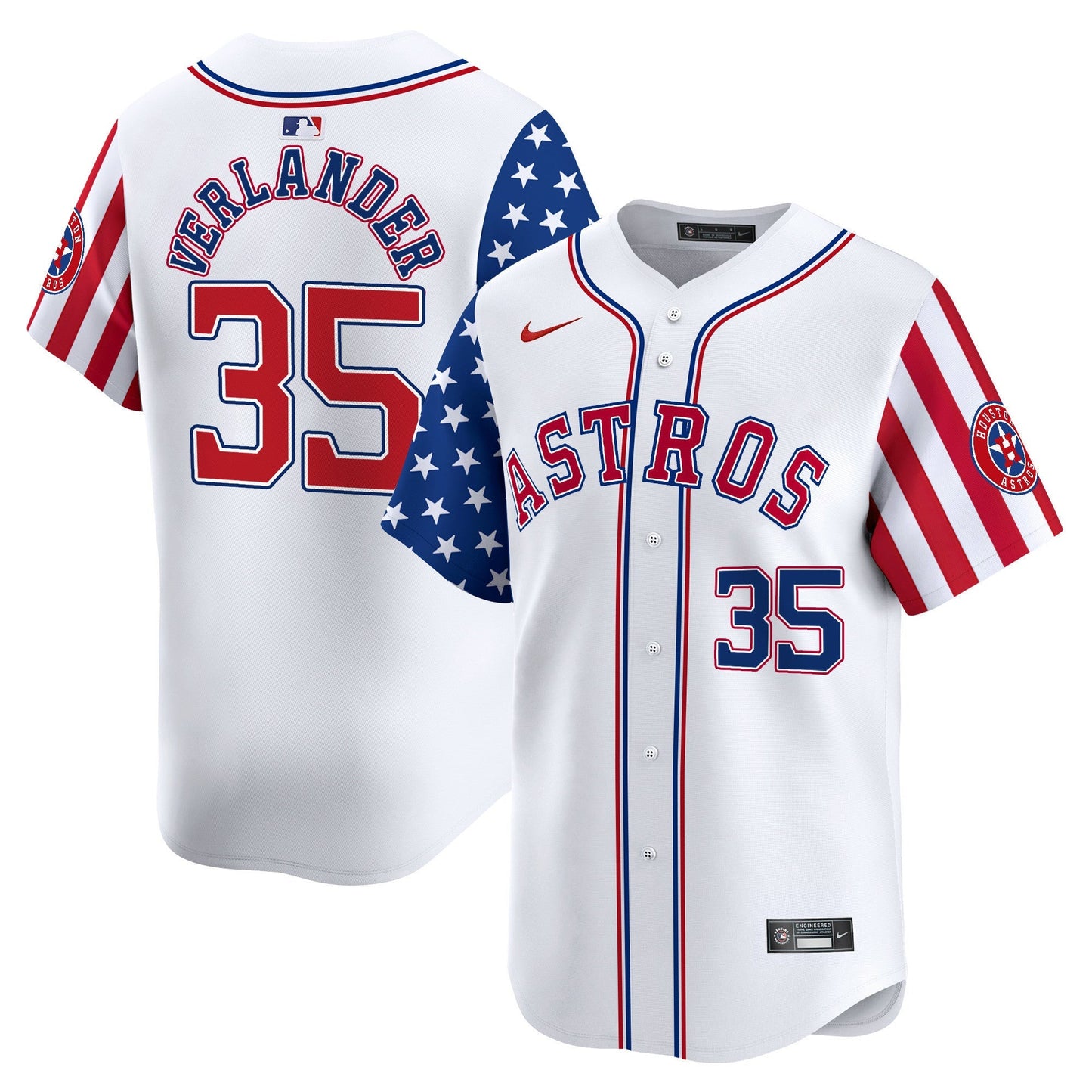 Men's Astros 2025 Independence Day Vapor Premier Limited Jersey - All Stitched