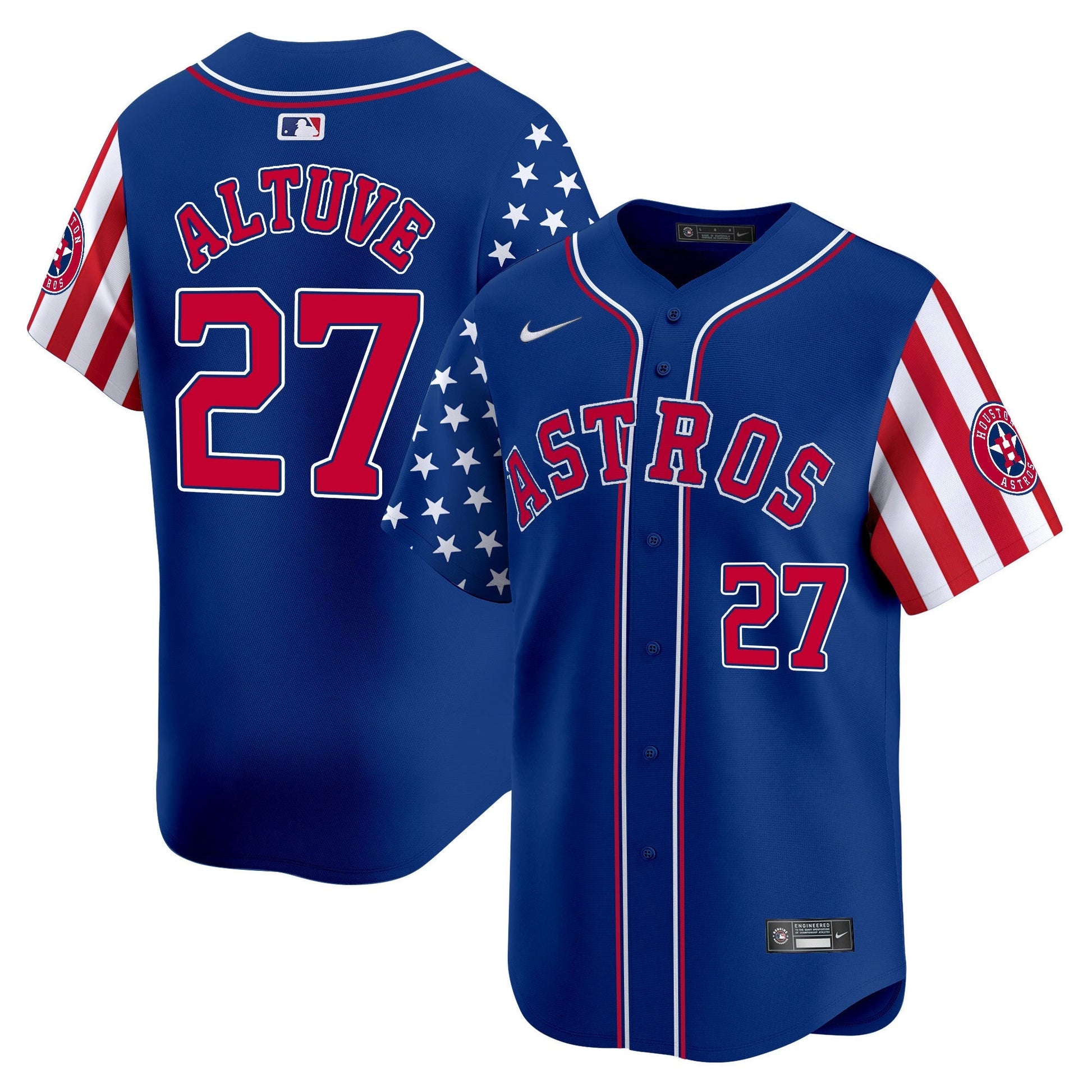 Men's Astros 2025 Independence Day Vapor Premier Limited Jersey - All Stitched