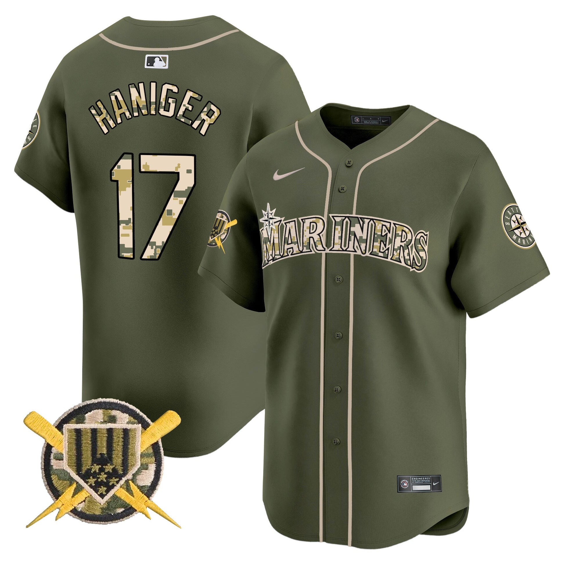 Men's Seattle Mariners Armed Forces Day Vapor Premier Limited Jersey - All Stitched