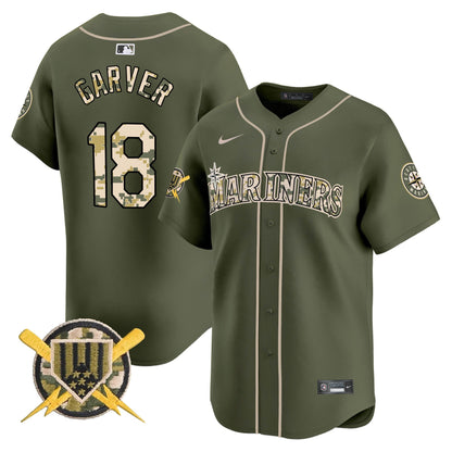 Men's Seattle Mariners Armed Forces Day Vapor Premier Limited Jersey - All Stitched