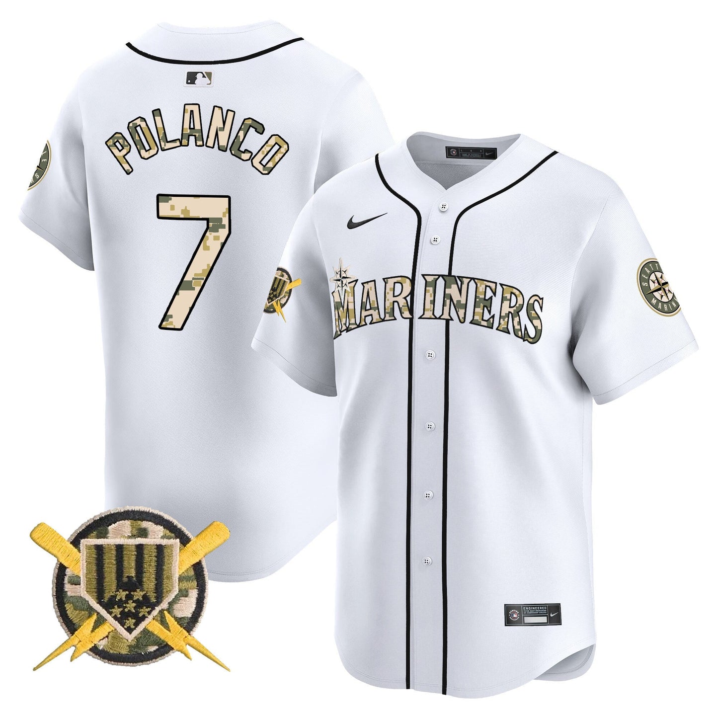 Men's Seattle Mariners Armed Forces Day Vapor Premier Limited Jersey - All Stitched