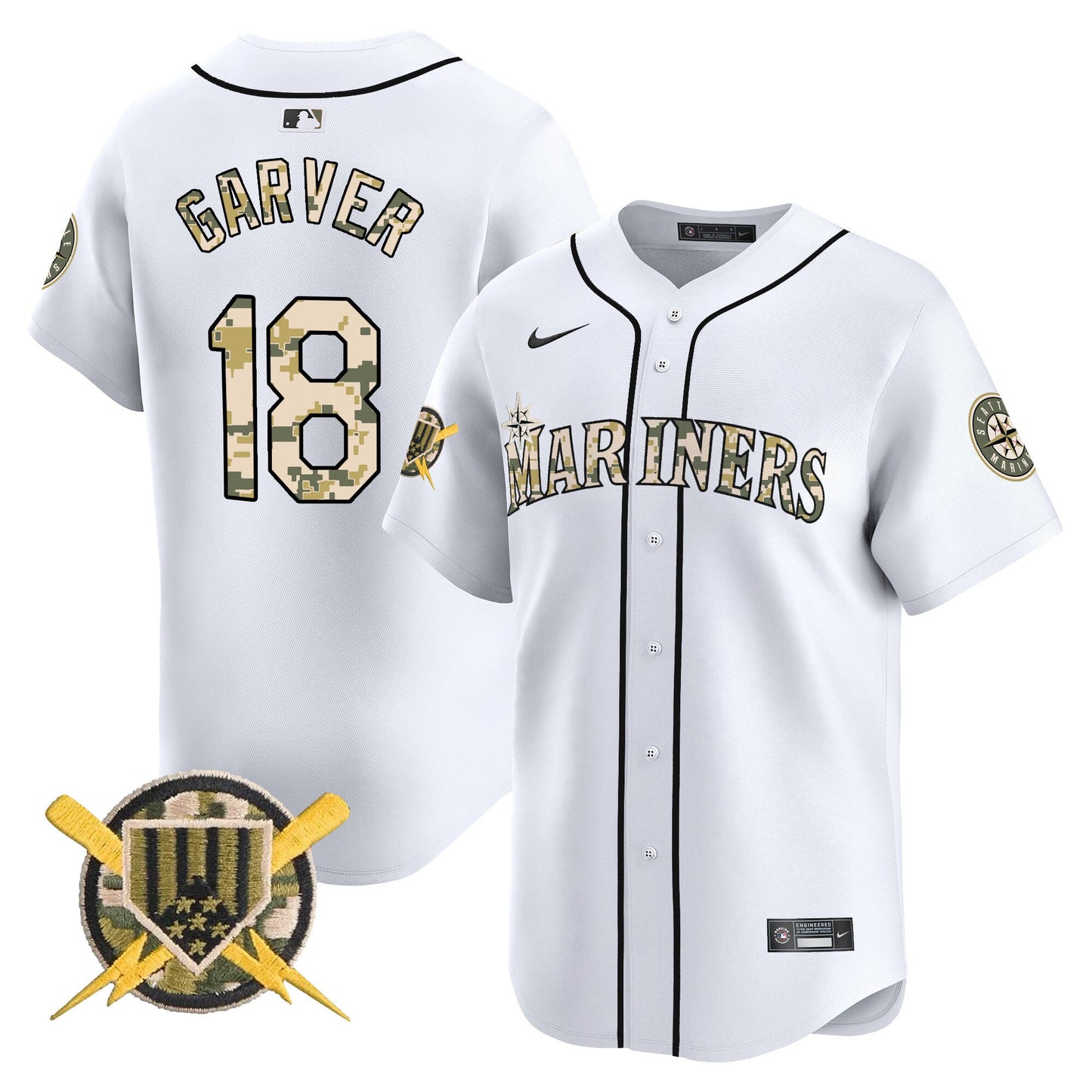 Men's Seattle Mariners Armed Forces Day Vapor Premier Limited Jersey - All Stitched