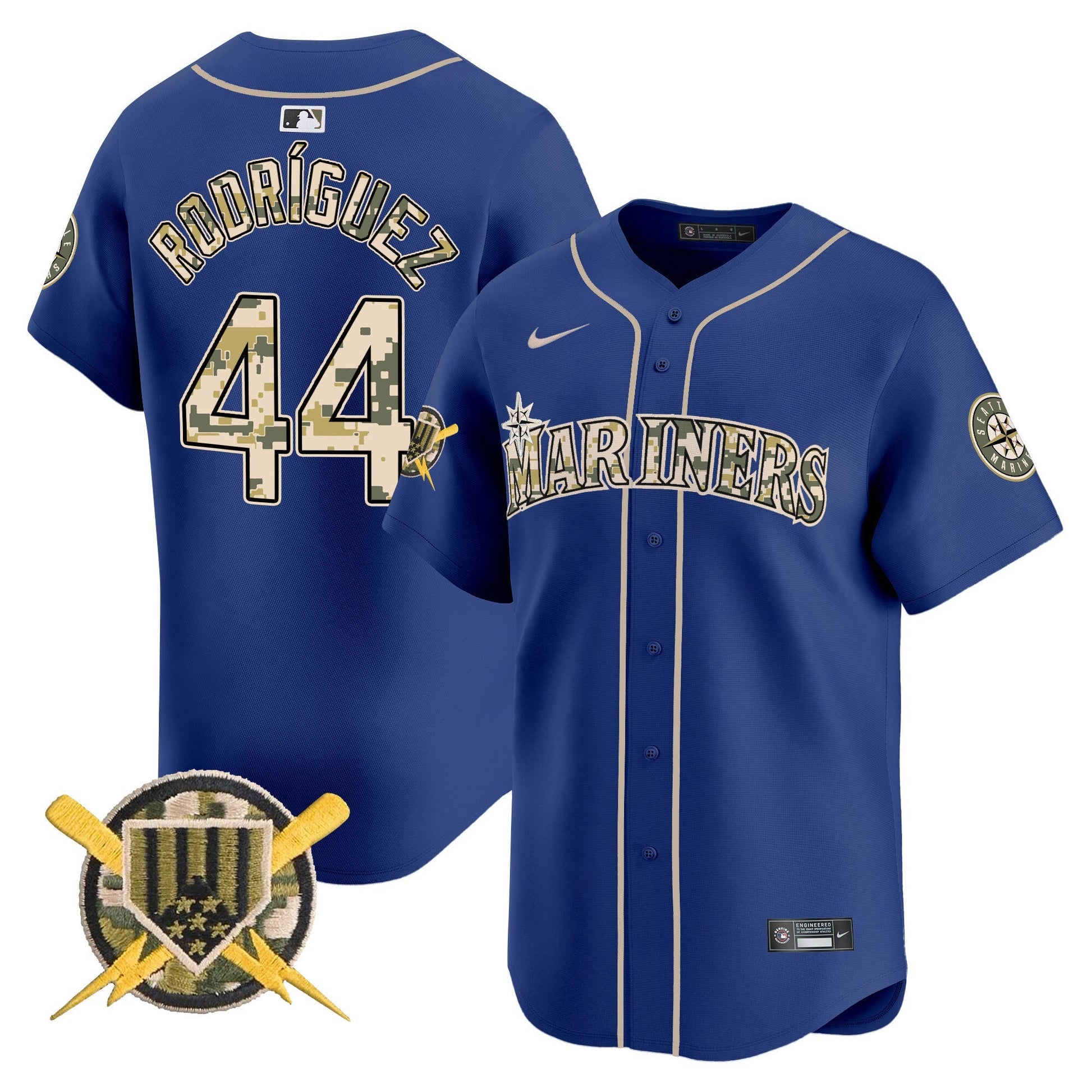 Men's Seattle Mariners Armed Forces Day Vapor Premier Limited Jersey - All Stitched