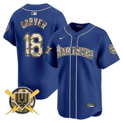 Men's Seattle Mariners Armed Forces Day Vapor Premier Limited Jersey - All Stitched
