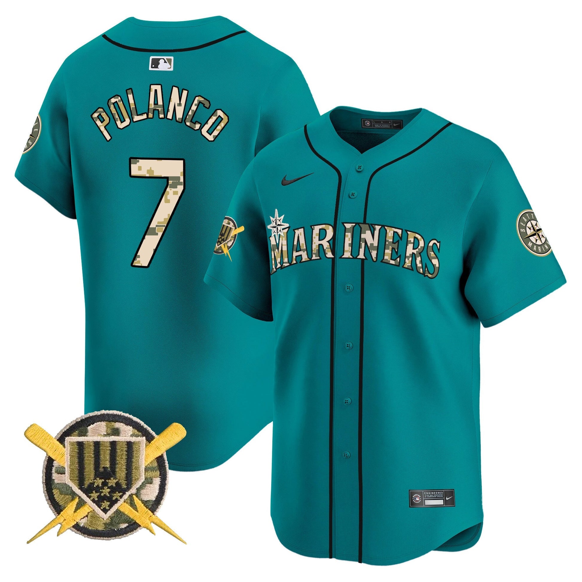 Men's Seattle Mariners Armed Forces Day Vapor Premier Limited Jersey - All Stitched