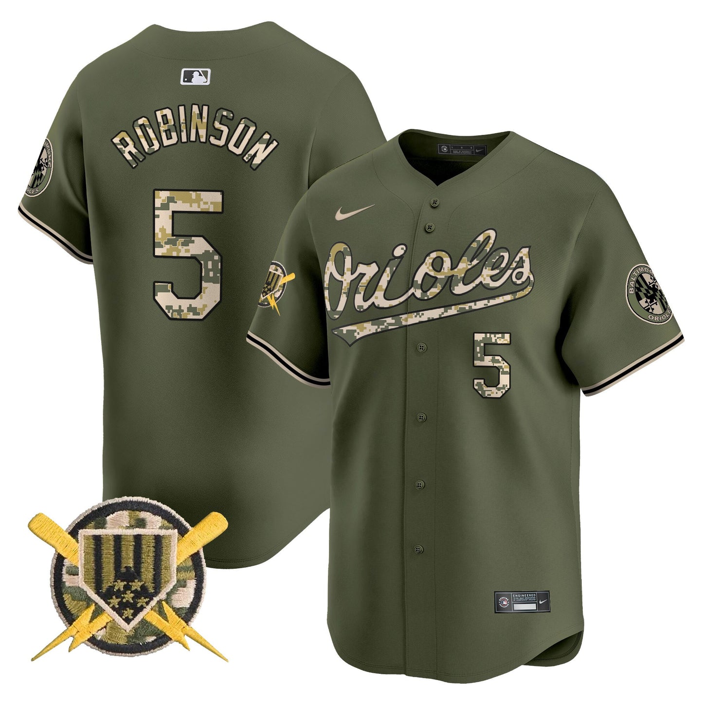 Men's Baltimore Orioles Armed Forces Day Vapor Premier Limited Jersey - All Stitched