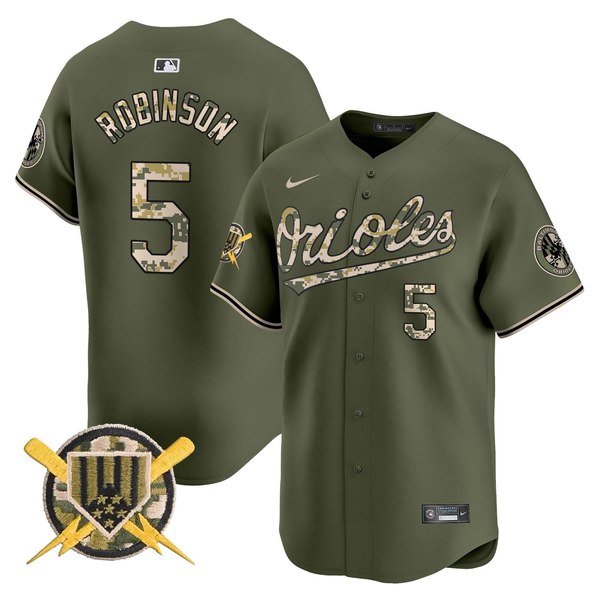 Men's Baltimore Orioles Armed Forces Day Vapor Premier Limited Jersey - All Stitched