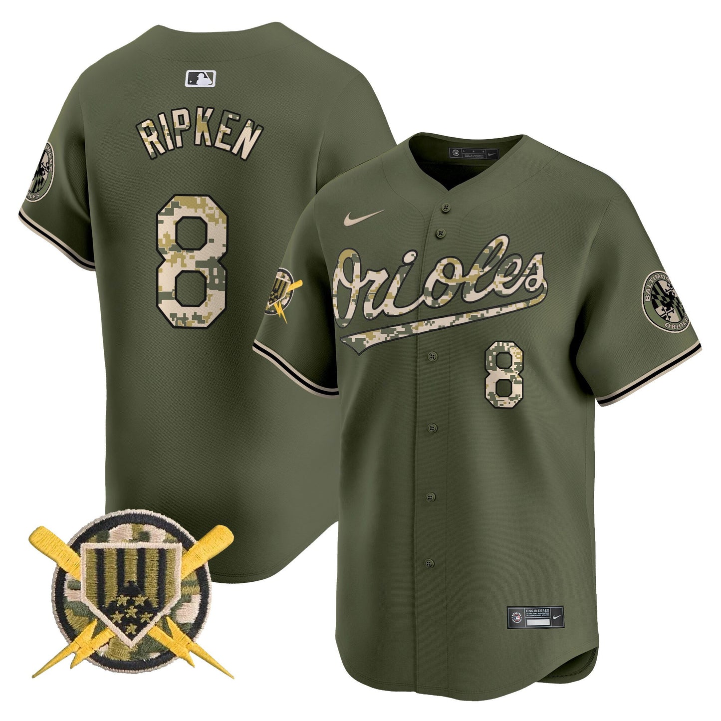 Men's Baltimore Orioles Armed Forces Day Vapor Premier Limited Jersey - All Stitched