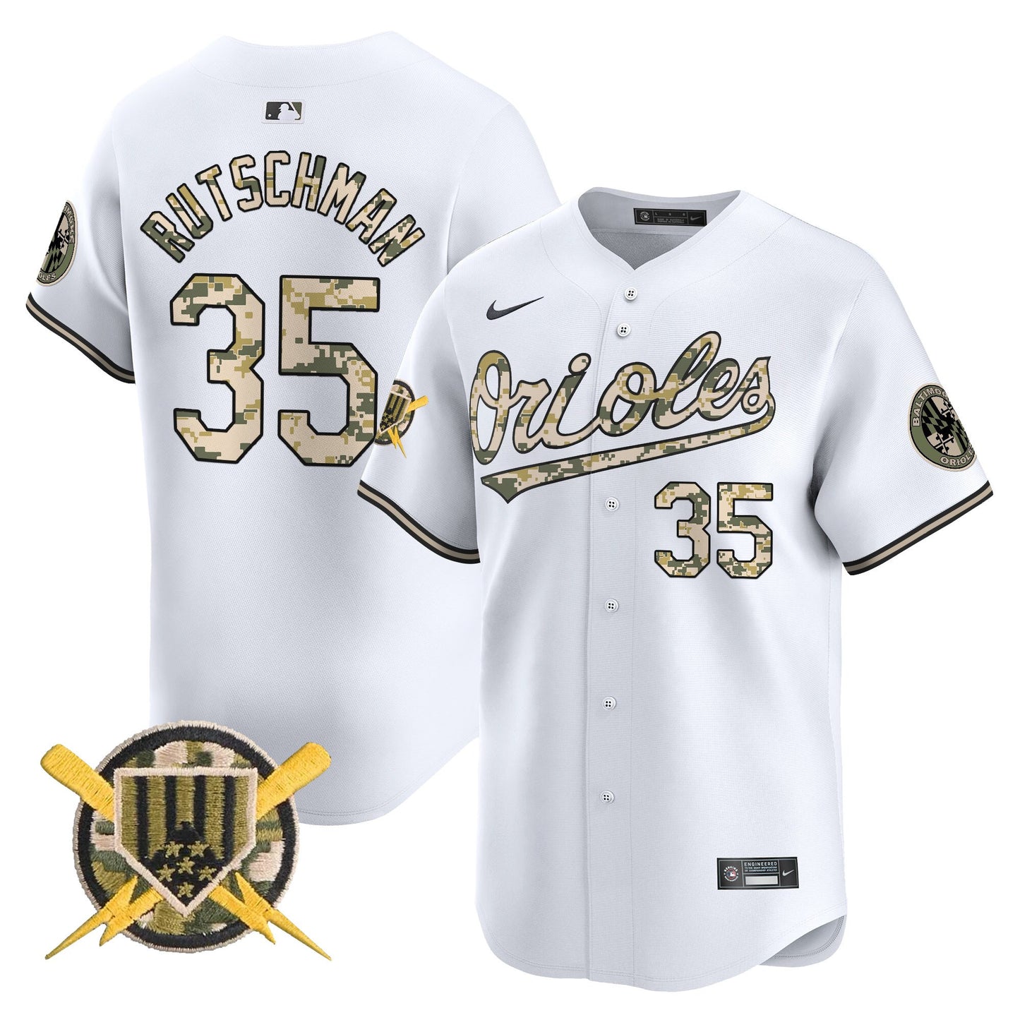 Men's Baltimore Orioles Armed Forces Day Vapor Premier Limited Jersey - All Stitched