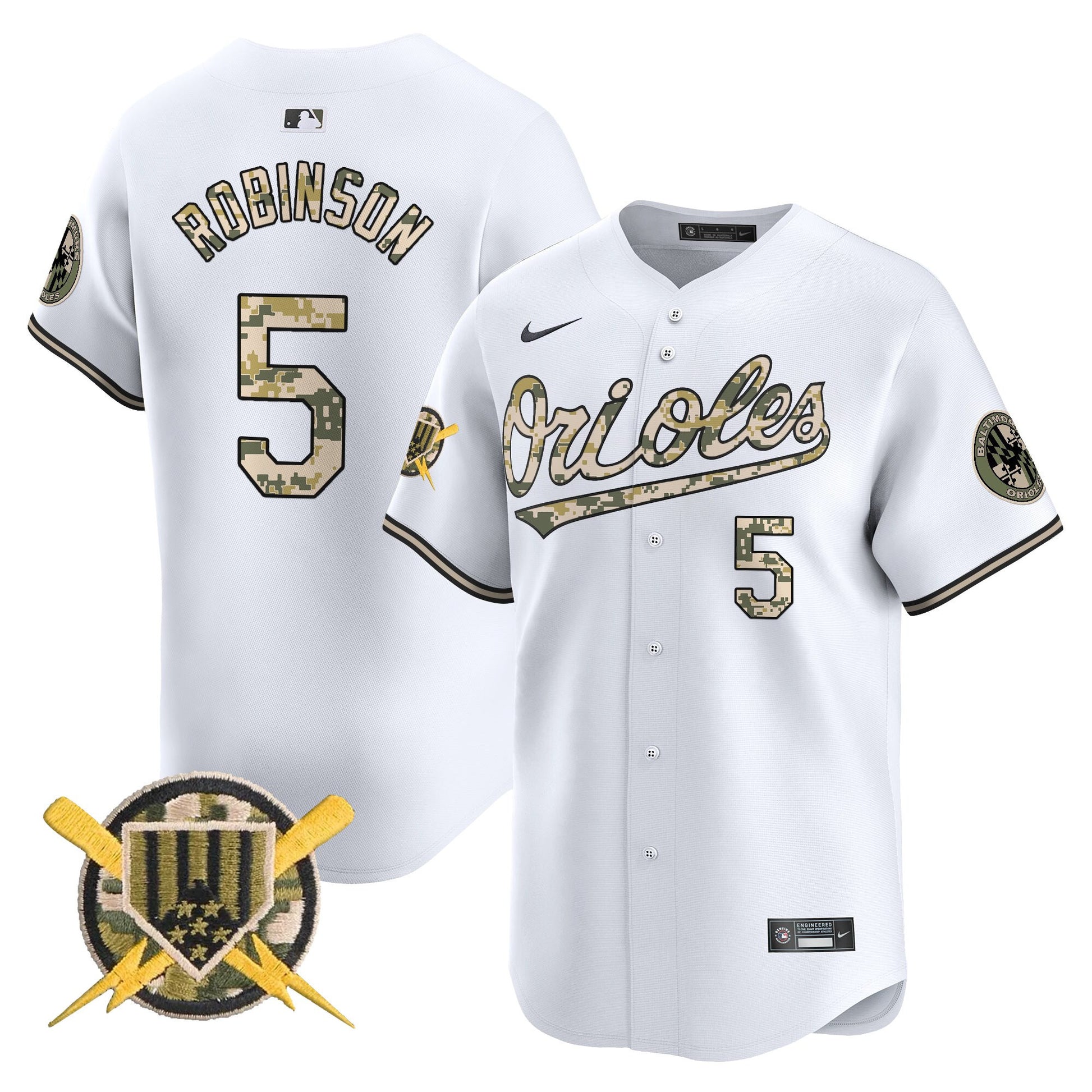 Men's Baltimore Orioles Armed Forces Day Vapor Premier Limited Jersey - All Stitched