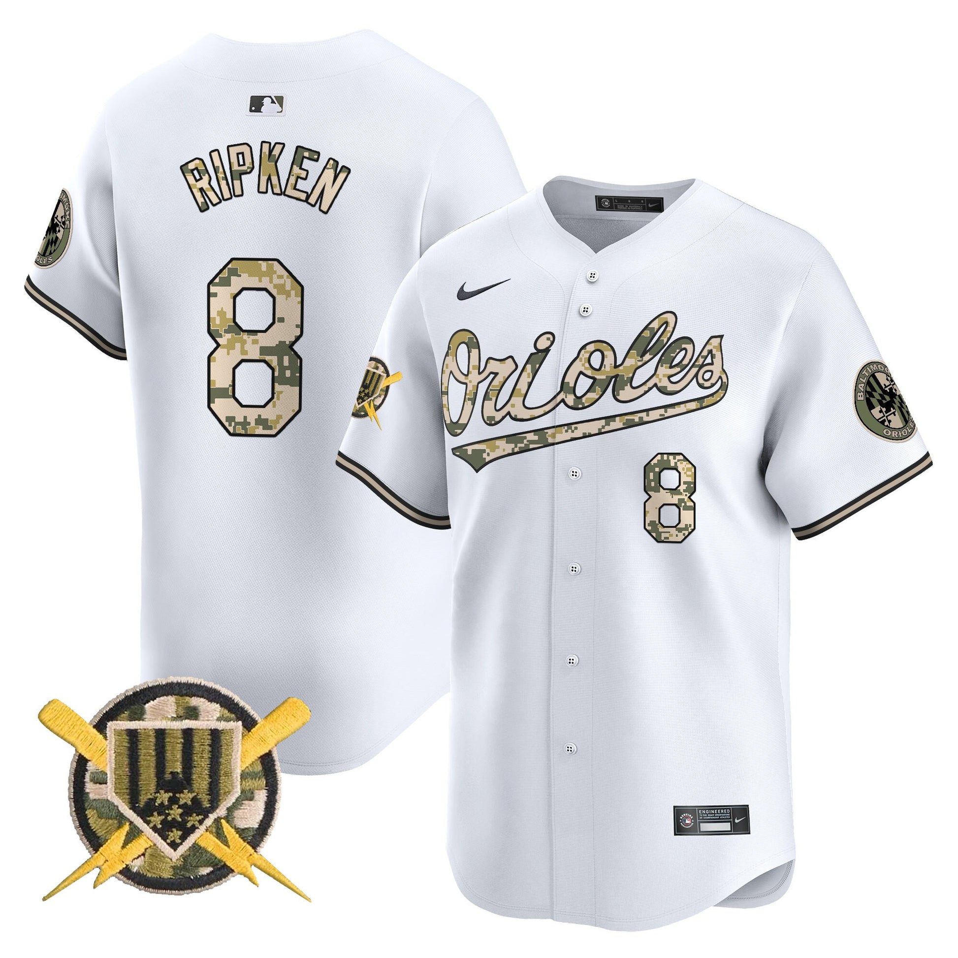 Men's Baltimore Orioles Armed Forces Day Vapor Premier Limited Jersey - All Stitched