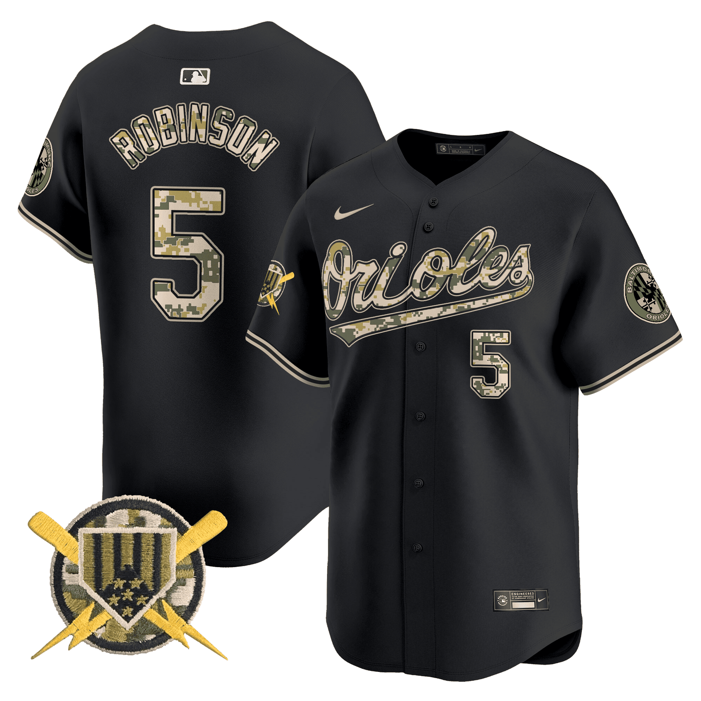 Men's Baltimore Orioles Armed Forces Day Vapor Premier Limited Jersey - All Stitched